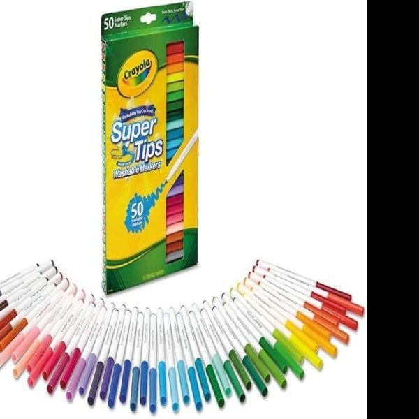MARCADOR AGUA ESTUCHE C50 LAVABLE SUPER TIPS CRAYOLA 585050